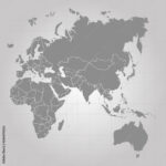 Stock Vektorgrafik „Territory Of Continents   Africa, Europe, Asia Inside Map Of Europe Asia Africa And Australia