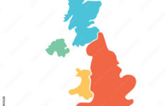 Stock-Vektorgrafik „United Kingdom, Aka Uk, Of Great Britain And for Blank Map of England and Scotland