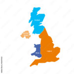 Stock Vektorgrafik „United Kingdom, Uk, Of Great Britain And Intended For Map Of Great Britain And Northern Ireland
