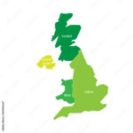 Stock Vektorgrafik „United Kingdom, Uk, Of Great Britain And Pertaining To Simple Map Of England And Scotland