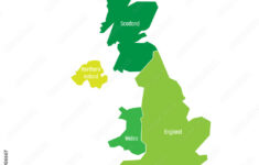 Stock-Vektorgrafik „United Kingdom, Uk, Of Great Britain And pertaining to Simple Map Of England And Scotland