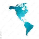 Stock Vektorgrafik „Vector Illustration With Simplified Map Of Inside North And South America Continent Map