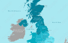 Stock-Vektorgrafik „Vector Modern Illustration. Simplified intended for The United Kingdom of Great Britain and Northern Ireland Map