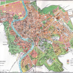 Street Map Of Rome Circa 1885 Regarding Street Map Of Rome Italy