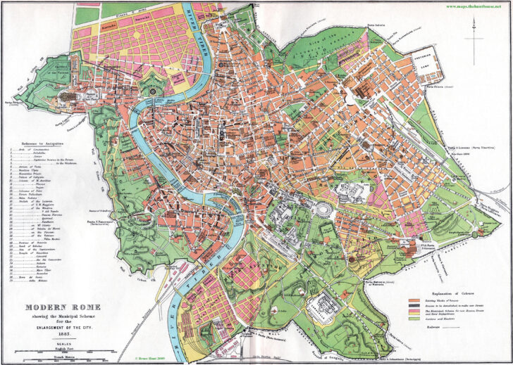 Street Map of Rome Italy