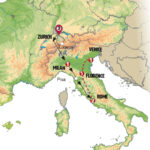Swiss And Italian Spotlight End Venice 2025   European Tours With Map Of Switzerland And Italy