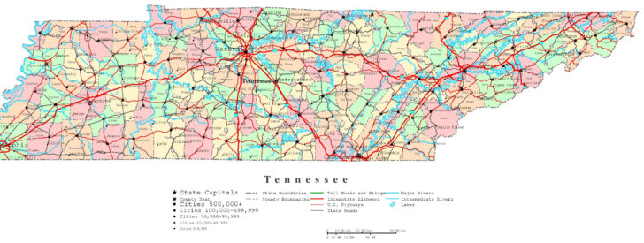 Free Printable Map of Tennessee State Parks