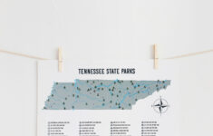 Tennessee State Parks Map Printable Gift, State Parks Checklist in Free Printable Map Of Tennessee State Parks