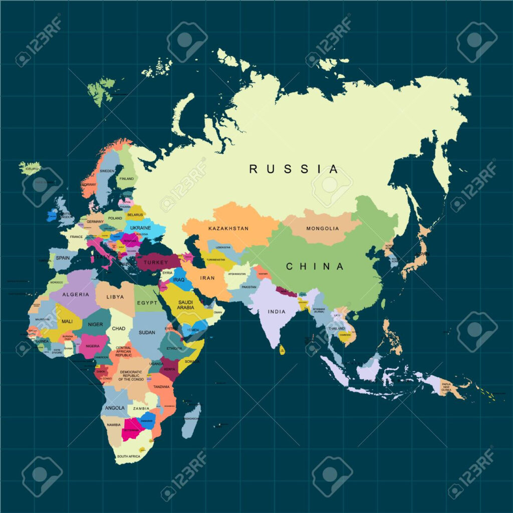Map Of Europe Asia And Africa | Adams Printable Map