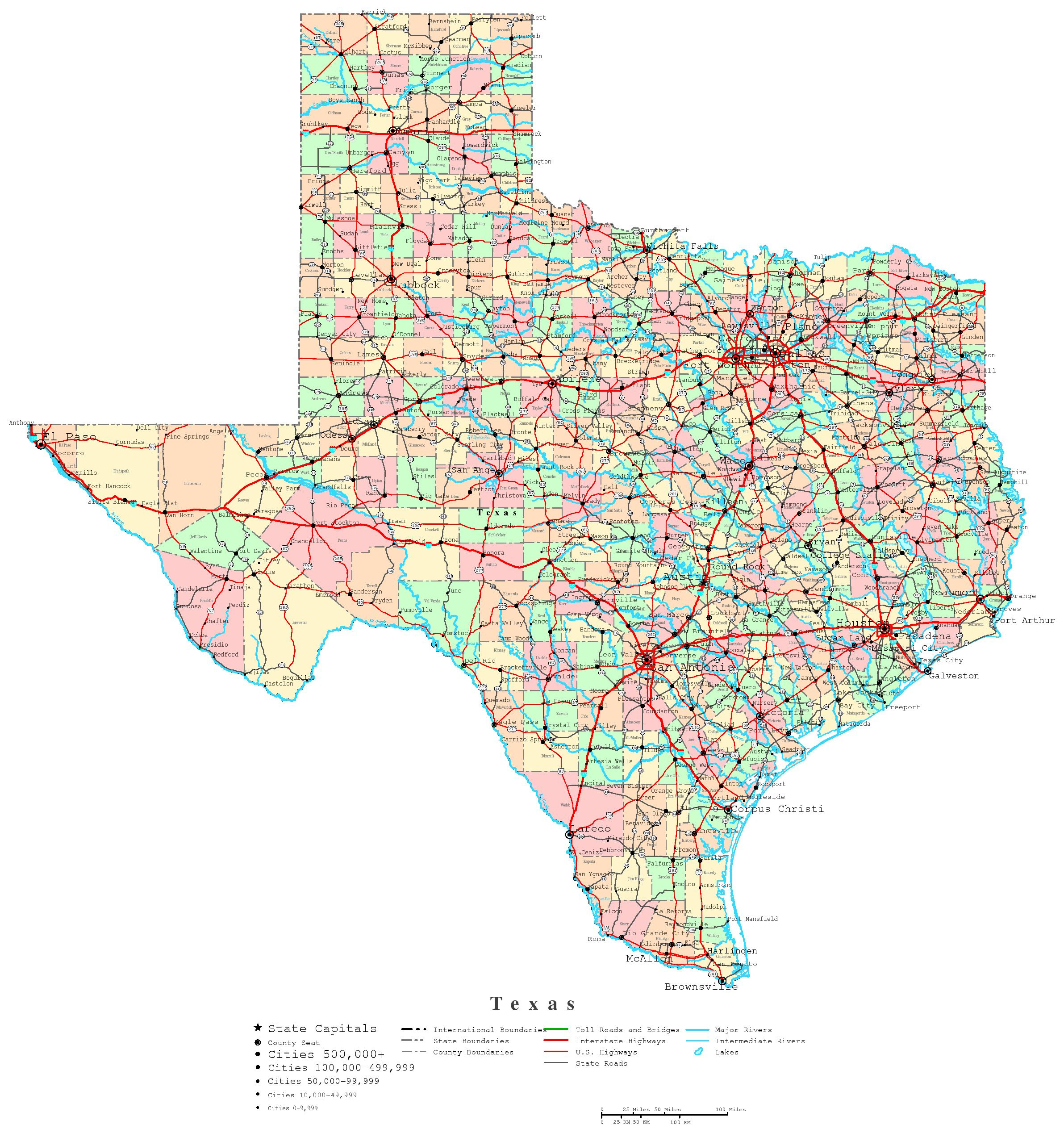 Texas Printable Map with Free Printable Texas Map With Cities