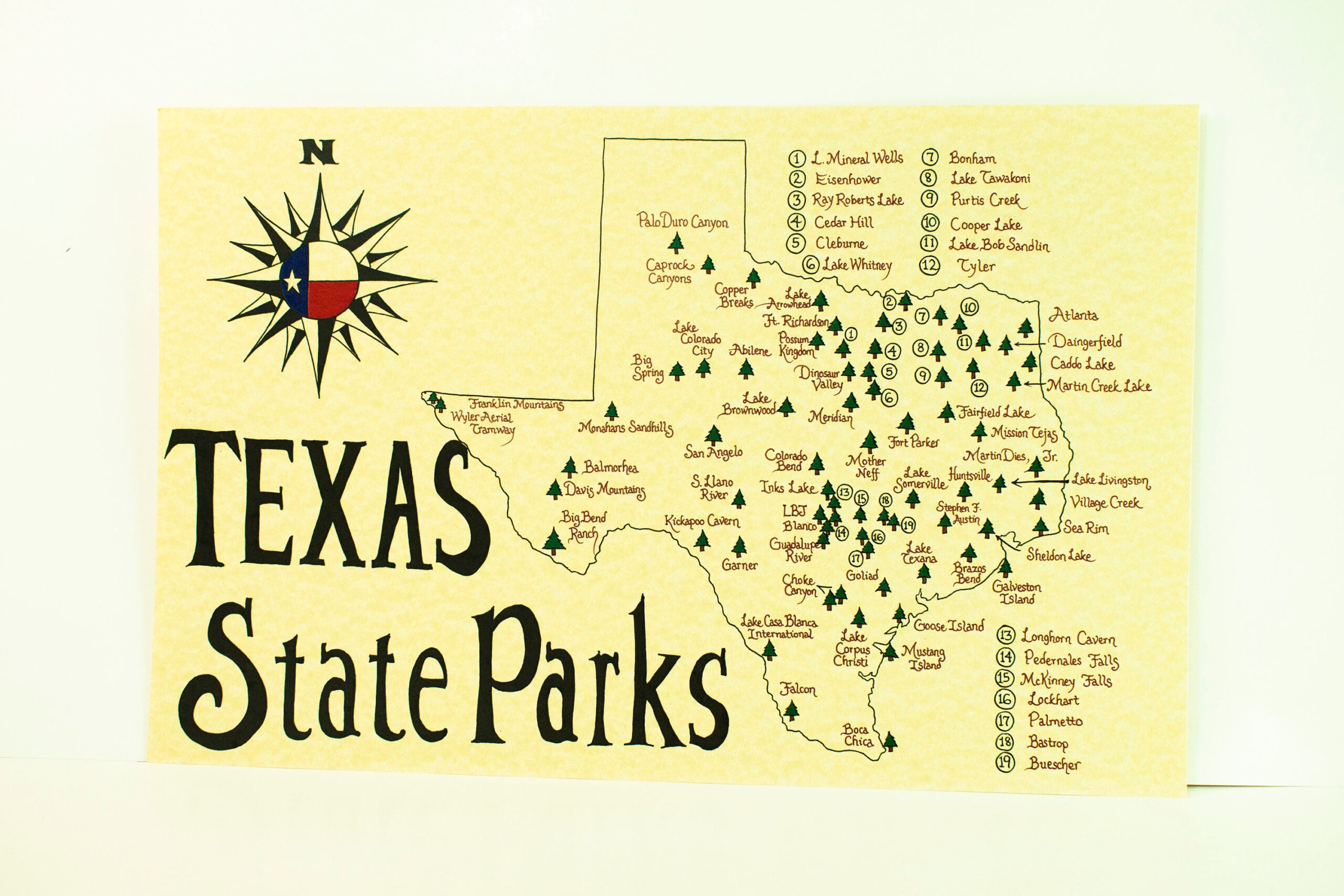 Texas State Parks Map regarding Free Printable Map of Texas State Parks