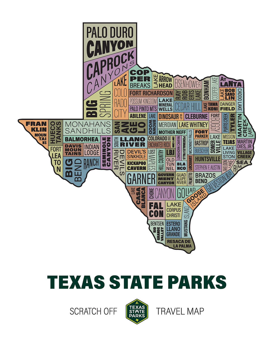 Texas State Parks Scratch Off Map Best Maps Ever Texas State Parks with Printable Map of Texas State Parks