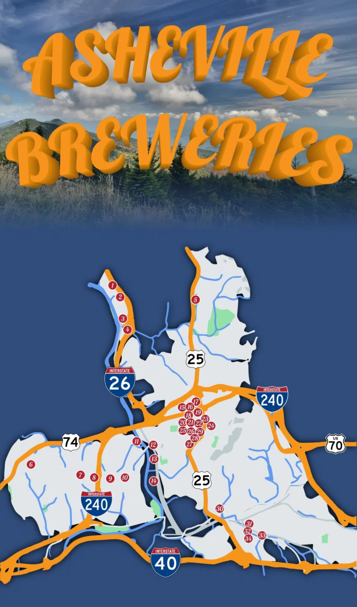 Asheville Brewery Map Printable