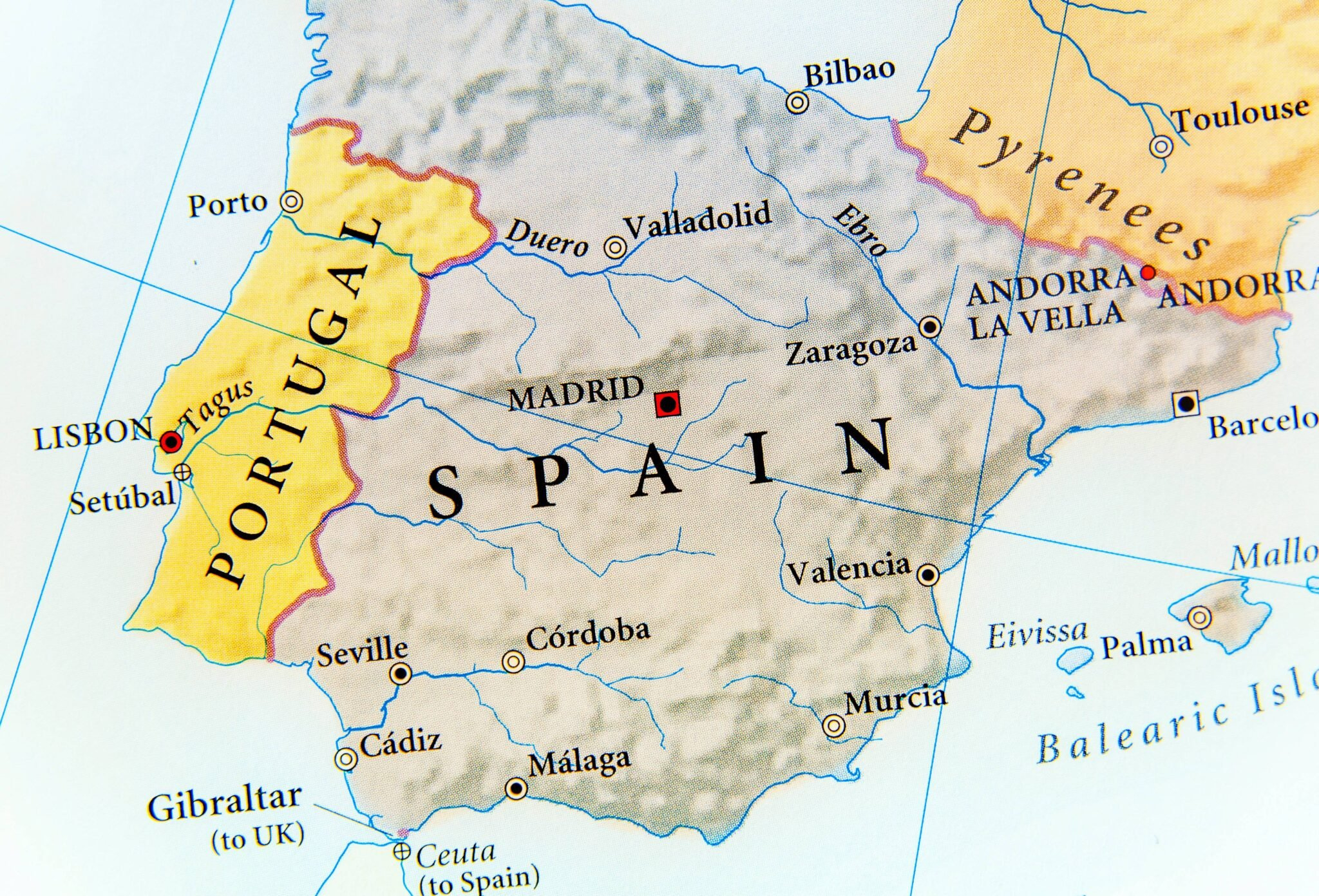 The Best Of Both Worlds: Living In Portugal Near The Spanish for Map of Spain and Portugal with Major Cities