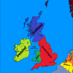 The British Isles And Its Neighbors After The British Civil War Intended For Map Of England Scotland Ireland And France