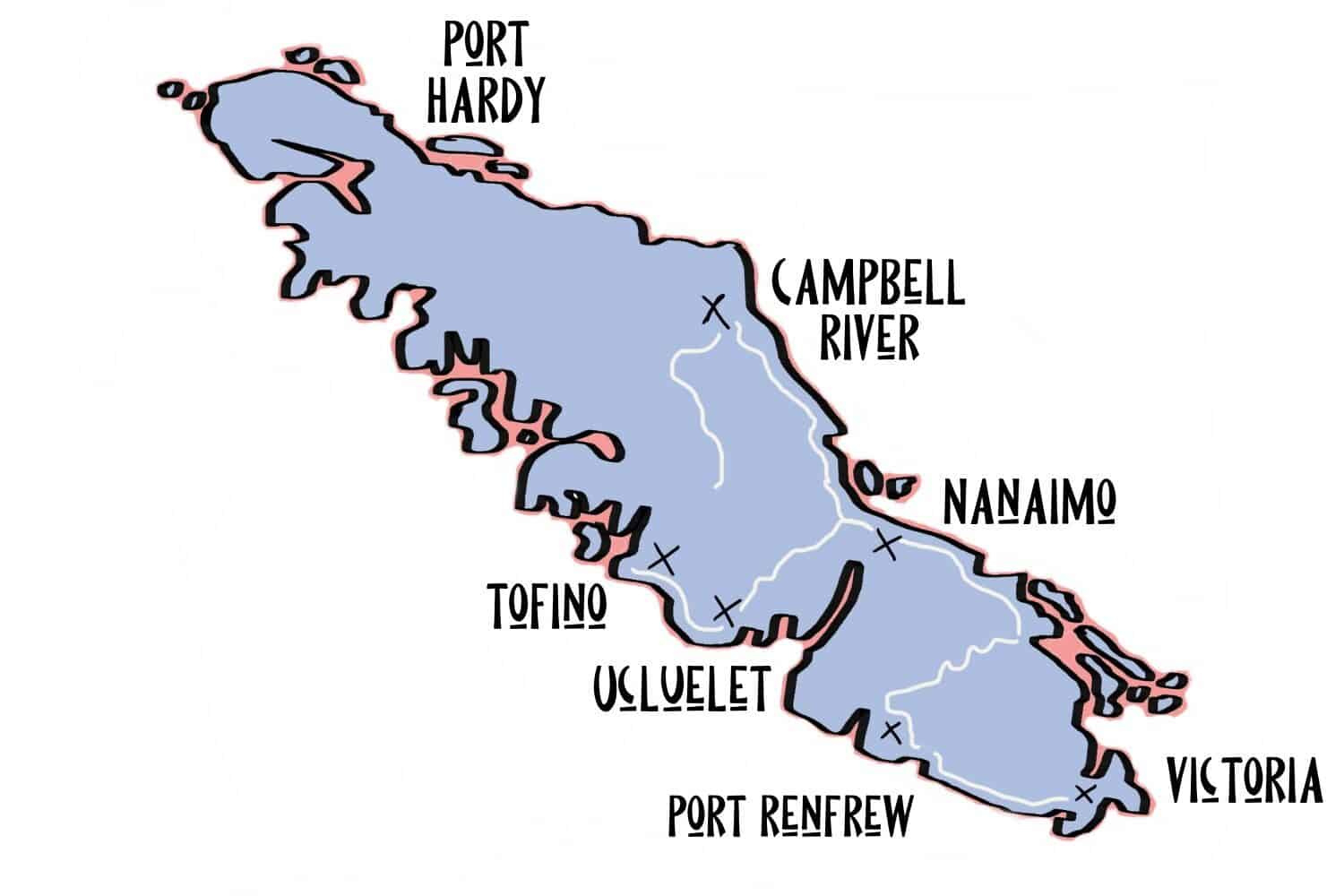 The Complete Vancouver Island Road Trip Itinerary (The Best Stops for Campbell River Road Trip Printable Map