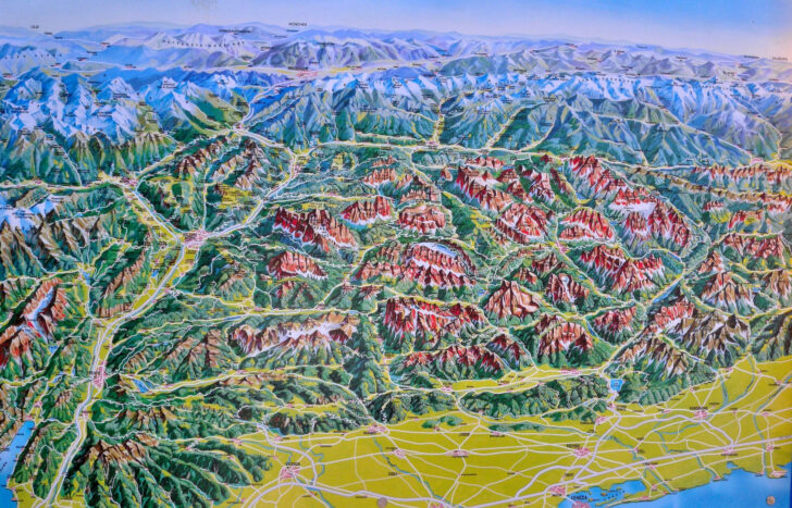 Map of Dolomites In Italy