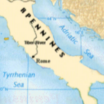 The Geography Of Ancient Rome Inside Map Of Tiber River In Italy