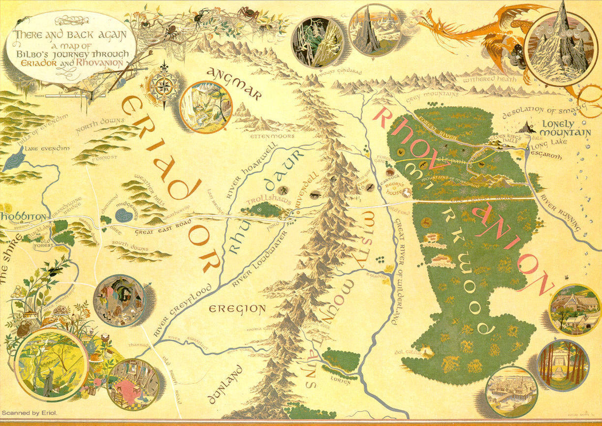 The Lord Of The Rings Maps Middle-Earth with regard to Hobbit Map A4 Printable