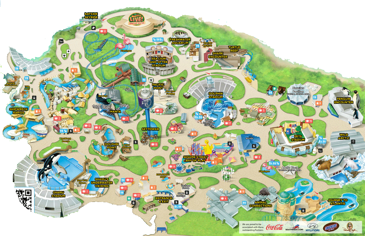 The Map Of Seaworld San Diego In San Diego, Usa for Printable Map Of Seaworld San Diego