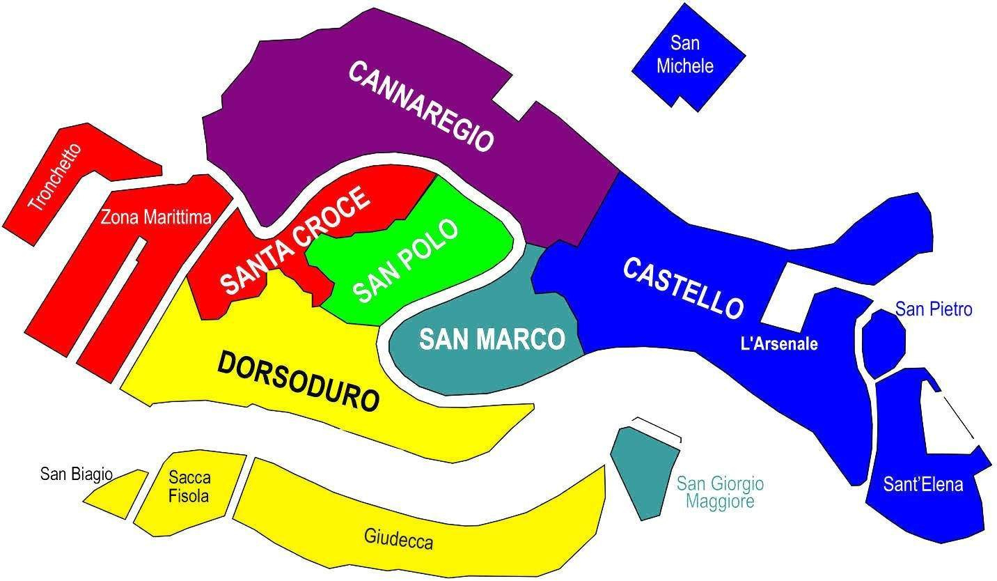 The Six Sestieri: A Venice&amp;#039;S Neighbourhoods Guide pertaining to Map of Venice Italy Neighborhoods