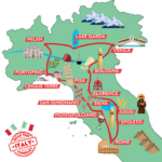 The Ultimate Bucket List Italy Road Trip | The Gap Decaders Within Map Of Italy For Travel Planning