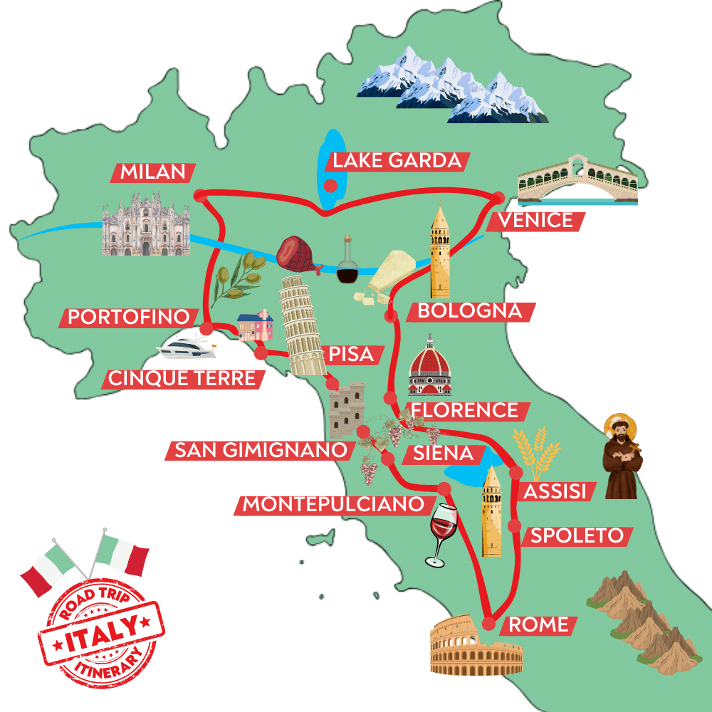 the ultimate bucket list italy road trip the gap decaders within map of italy for travel planning The Ultimate Bucket List Italy Road Trip | The Gap Decaders within Map Of Italy For Travel Planning