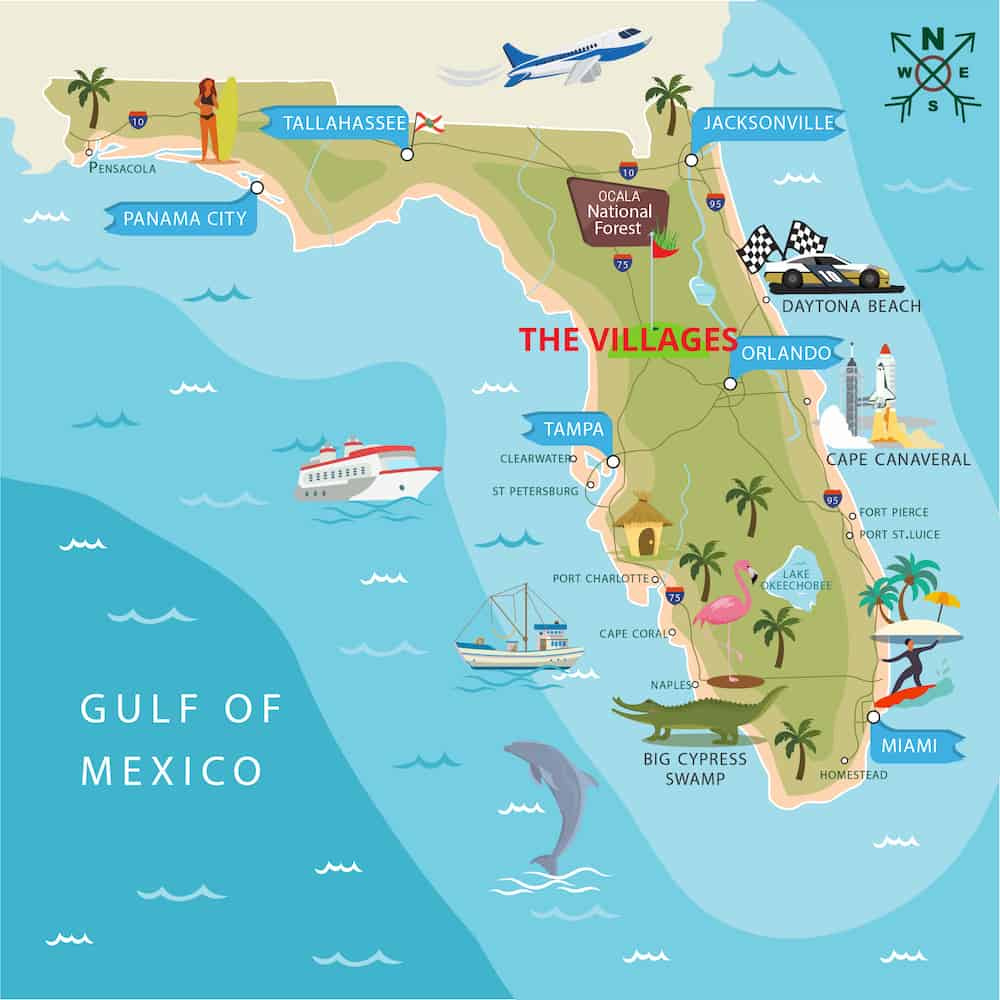 The Villages Florida Maps inside Printable Map of the Villages with Village Names