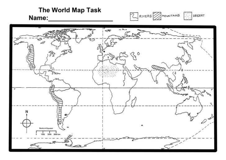 Printable World Map Latitude and Longitude