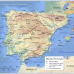 Topographic Map Of The Iberian Peninsula   Nations Online Project With Regard To Physical Map Of Spain And Portugal