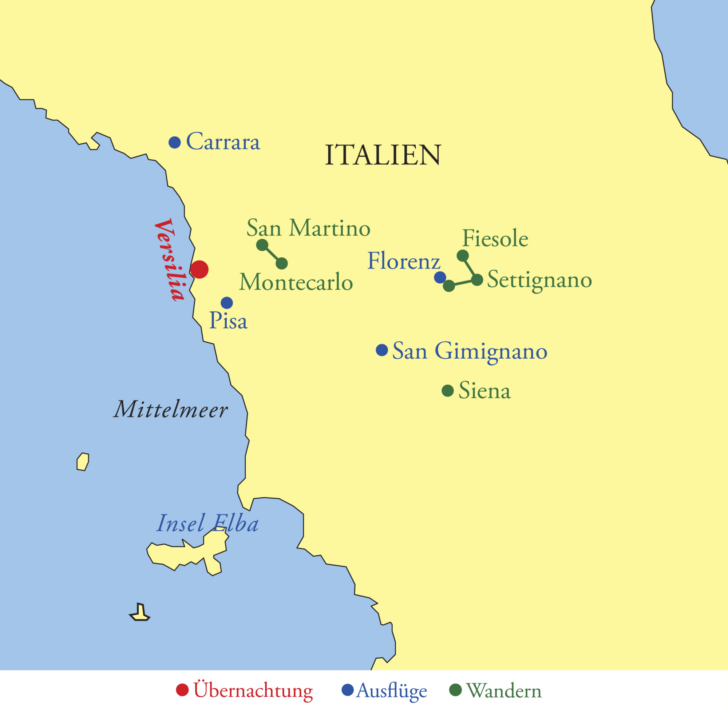 Map of Italy San Gimignano