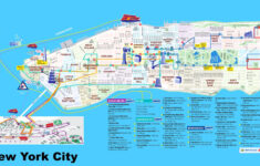 Tourist Map Guide Of New York City, Usa – Holiday Landmark inside Map Of New York City Attractions Printable