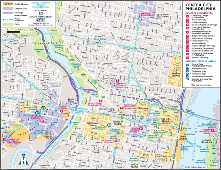 Printable Map of Philadelphia Printable Map of Philadelphia