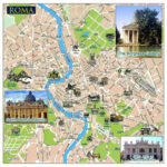Tourist Map Of Rome City | Rome | Italy | Europe | Mapsland | Maps Within Sightseeing Map Of Rome Italy