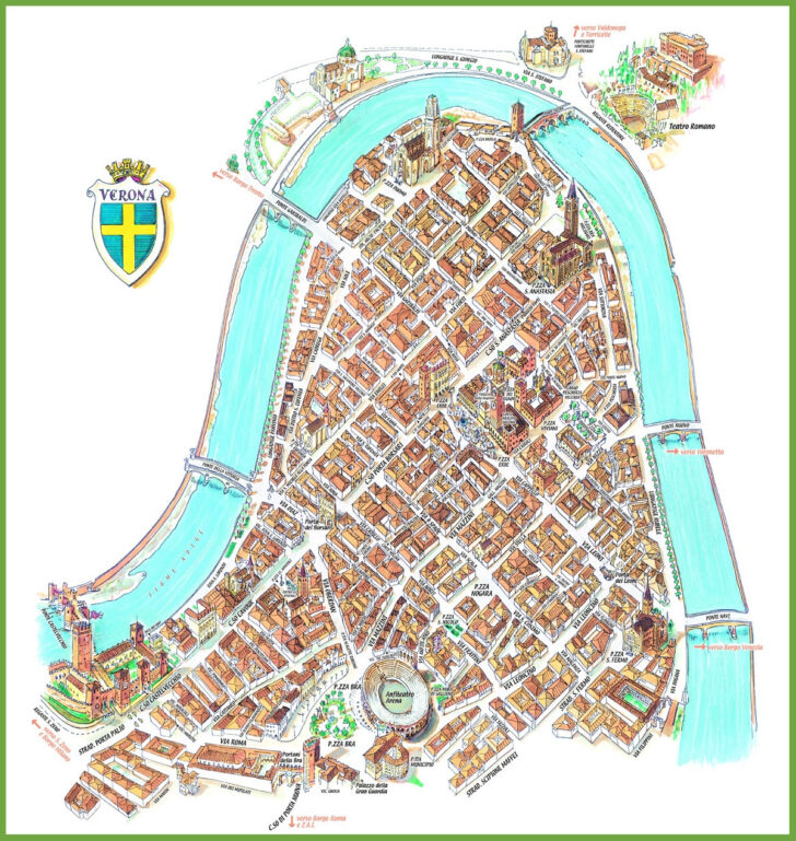 City Map of Verona Italy