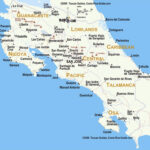 Tourist Maps Of Costa Rica – Beaches, Cities & More For Free Printable Map Of Costa Rica