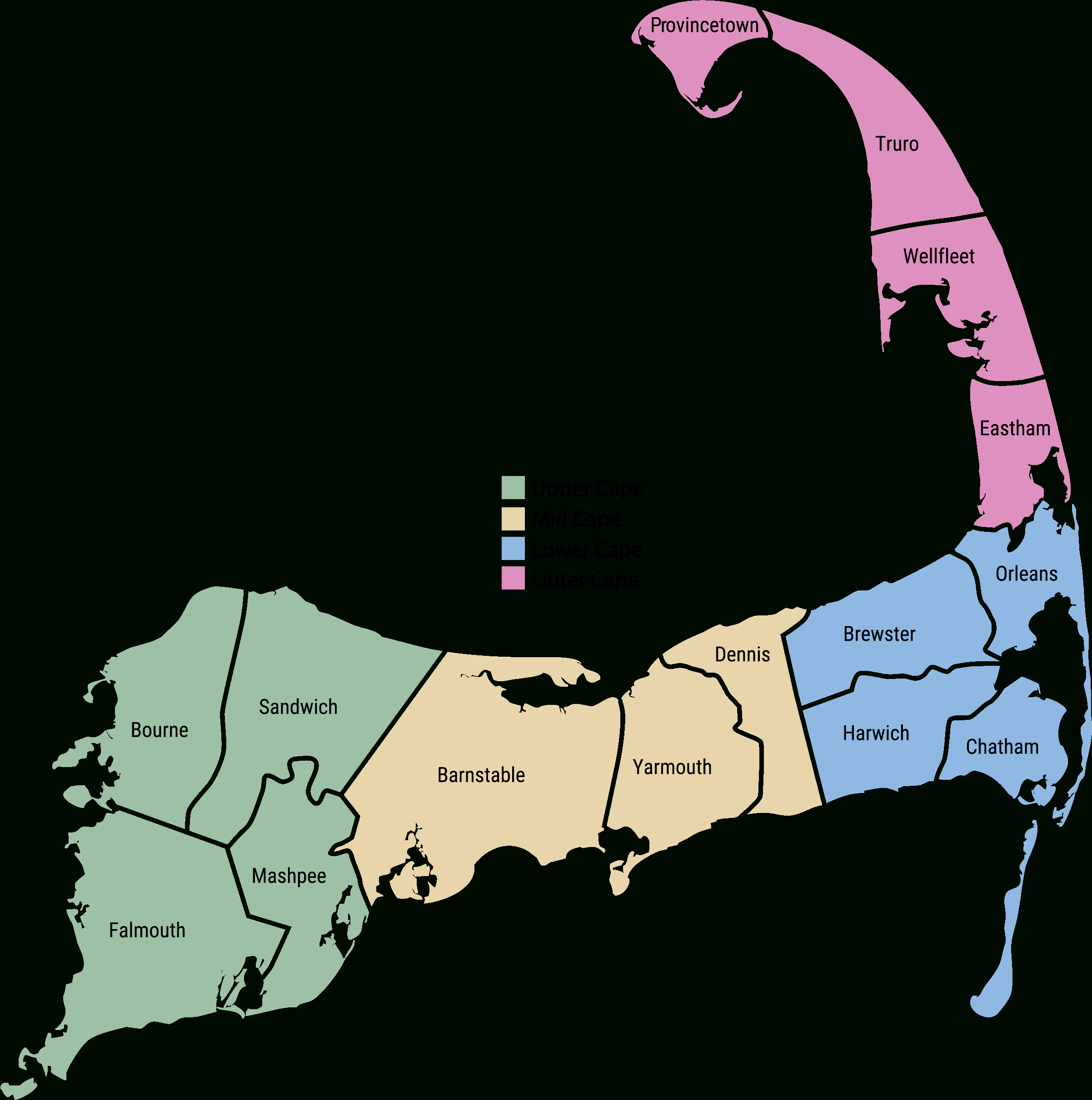 Town Map Of Cape Cod - Pretty Picky Home Rentals within Free Printable Map of Cape Cod