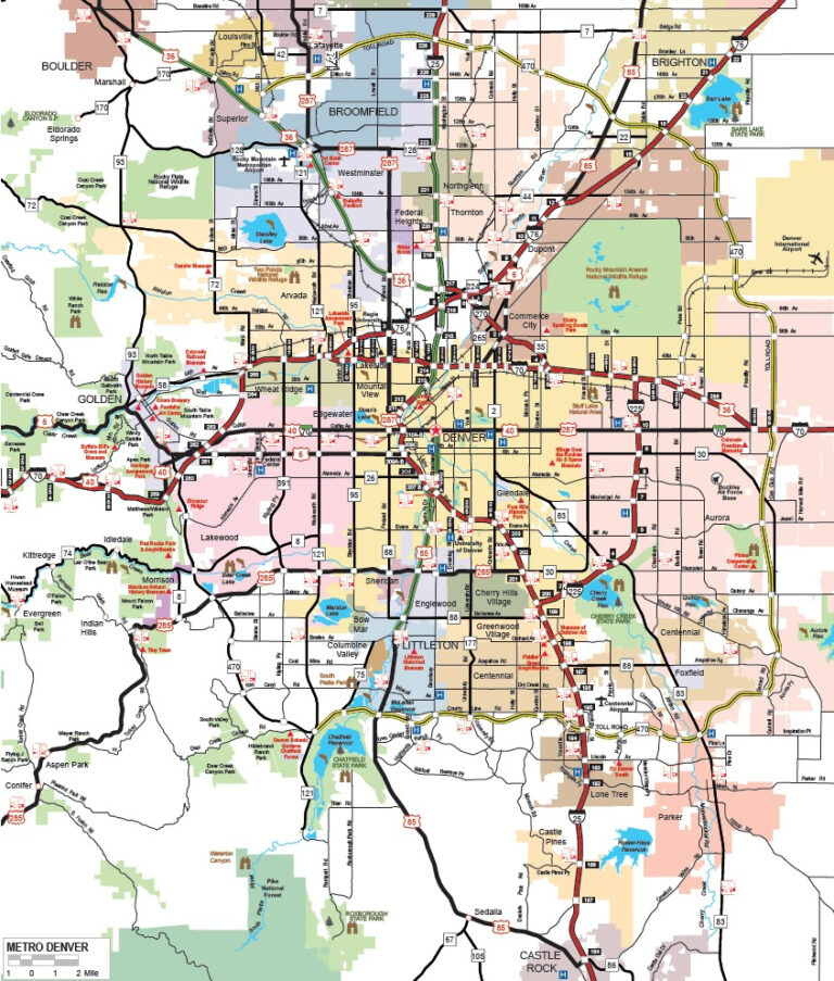 Free Printable Road Map Of Colorado | Adams Printable Map
