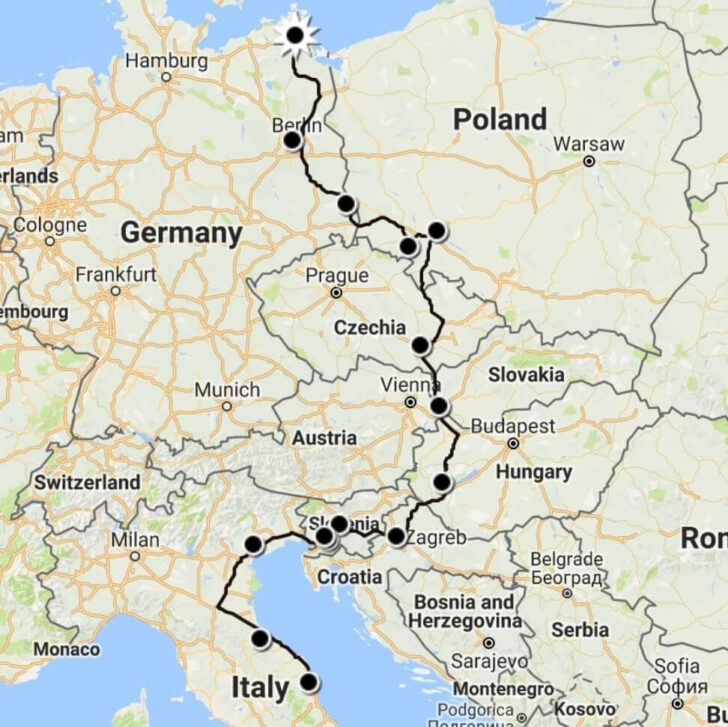 Map of Germany and Italy