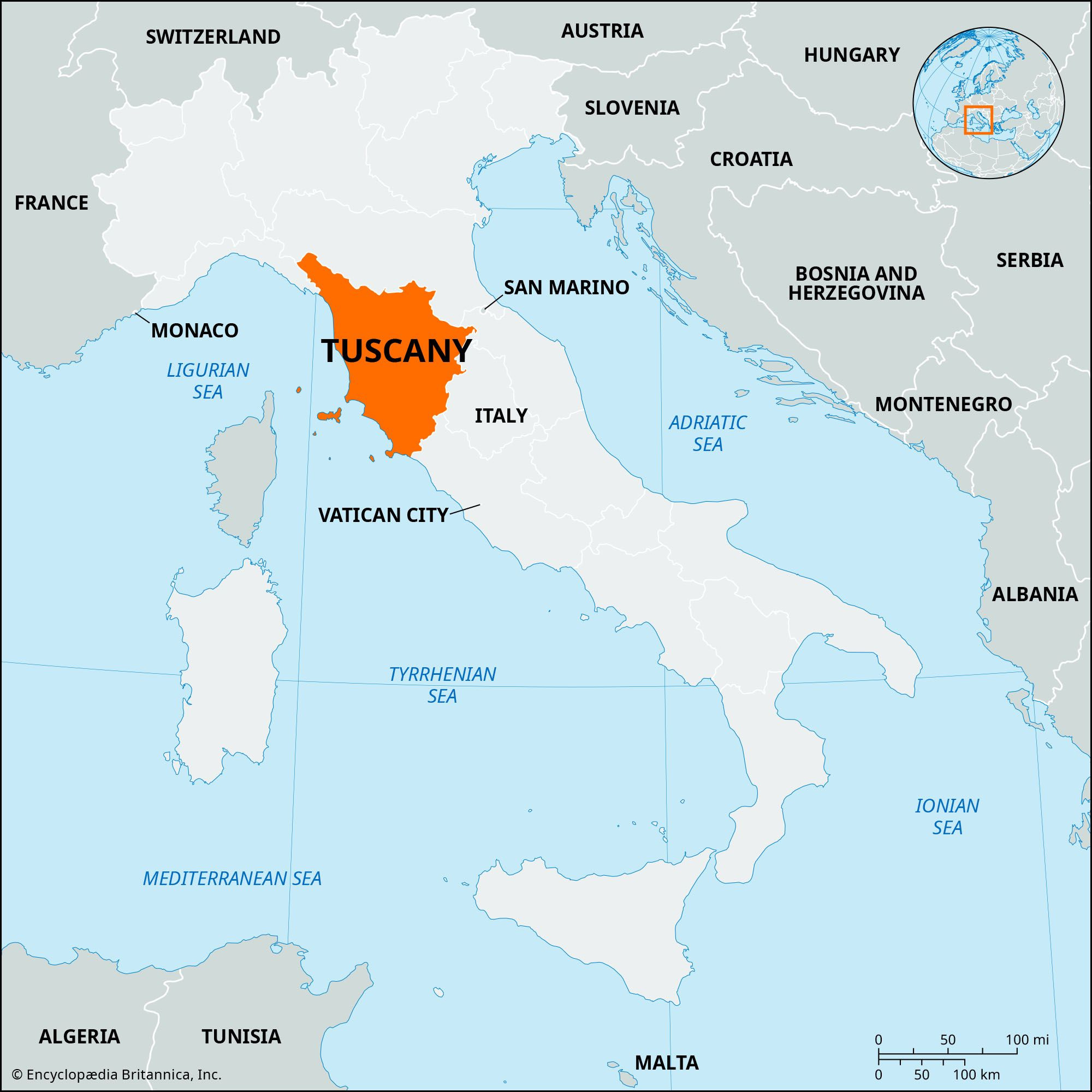 Tuscany | Italy, History, Population, Map, &amp;amp; Facts | Britannica throughout Map of Tuscany Region of Italy