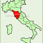 Tuscany Location On The Italy Map   Ontheworldmap Throughout Tuscany On Map Of Italy