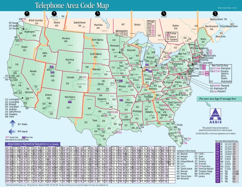 U.s. Area Code Map : Usa - Worksheets Library in Area Code Map United States Printable