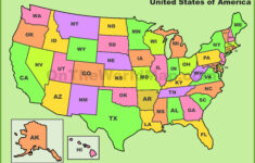 U.s. State Abbreviations Map - Ontheworldmap with regard to Free Printable United States Map With Abbreviations