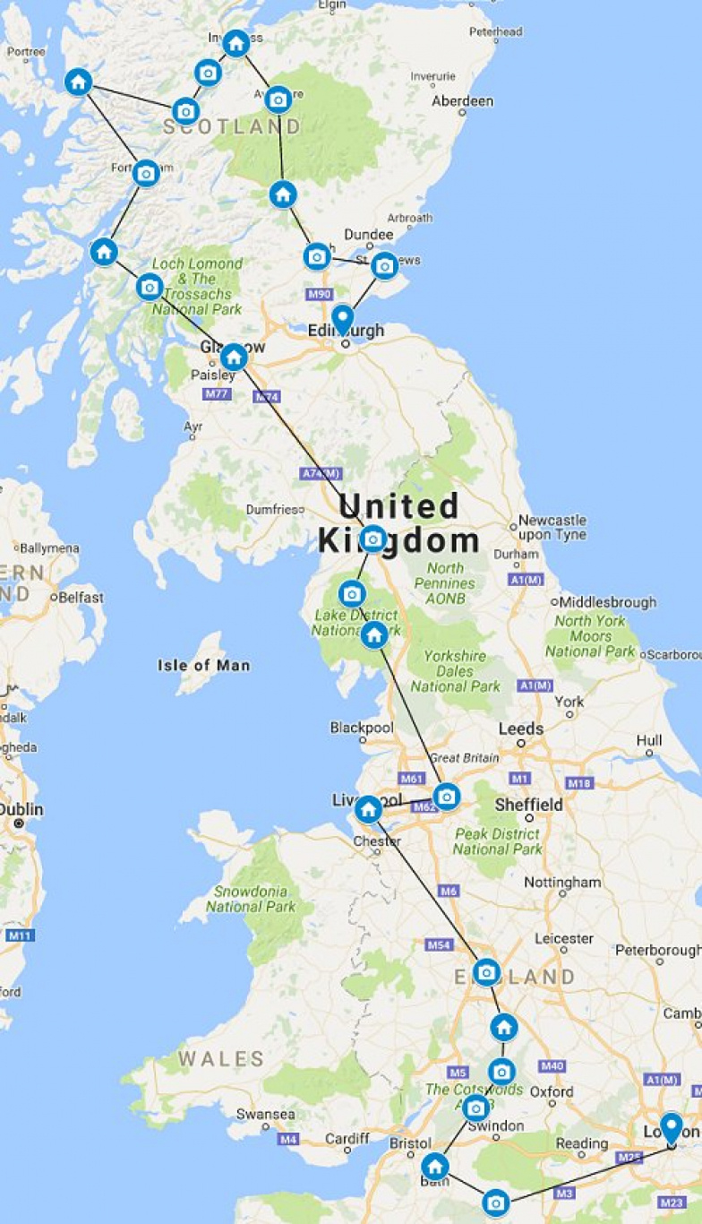 Uk Road Trip To England And Scotland - Best Of Driving Tour regarding Driving Map of England and Scotland