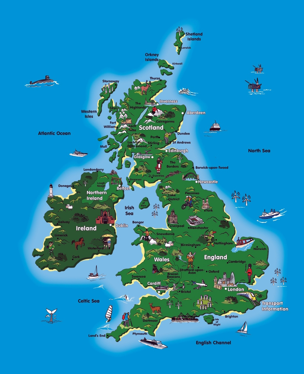 Uk Tourist Map - Ontheworldmap with regard to Tourist Map of Scotland and England
