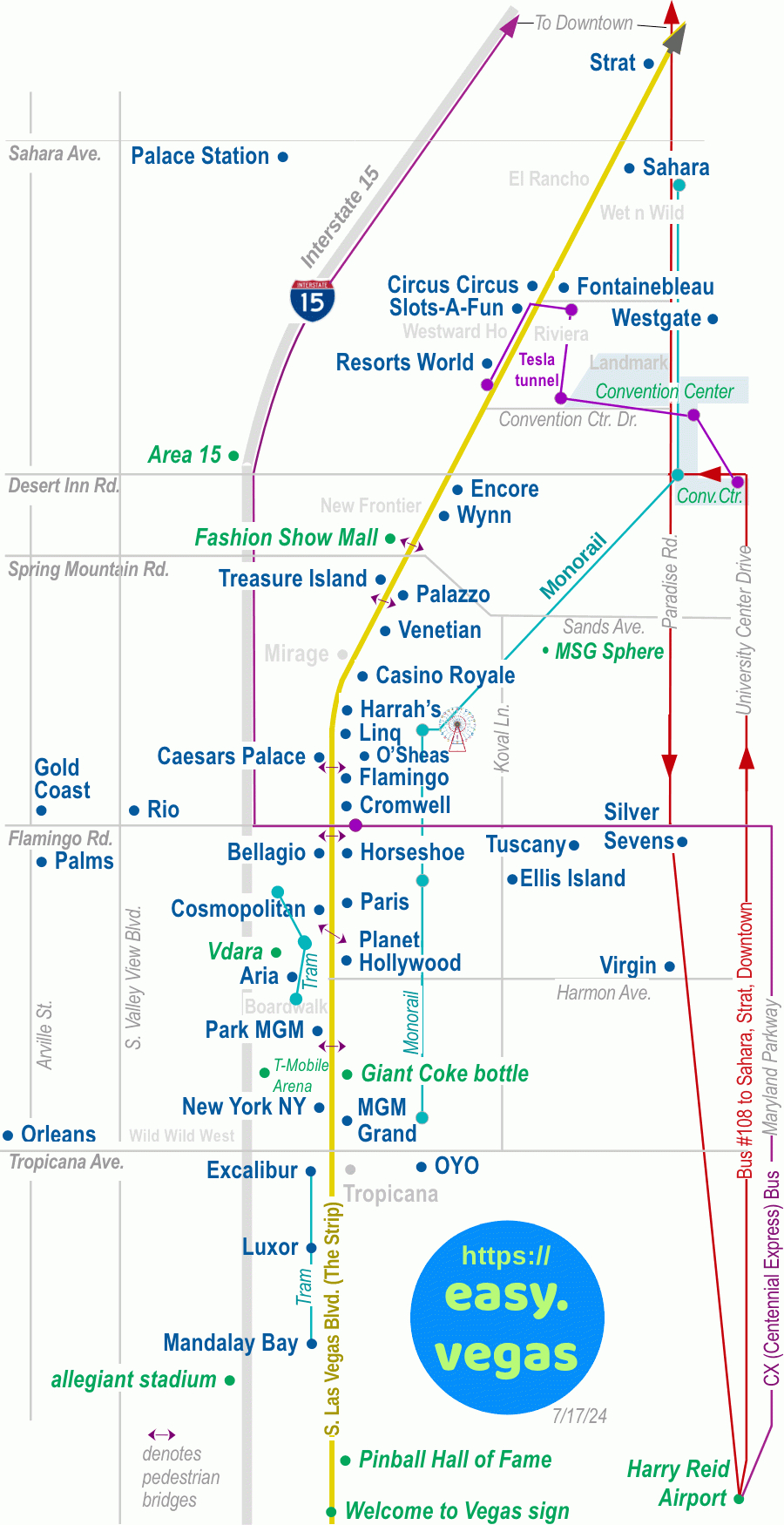 Ultimate Map Of The Las Vegas Strip • The Most Complete And Current! regarding Las Vegas Strip Hotel Map Printable