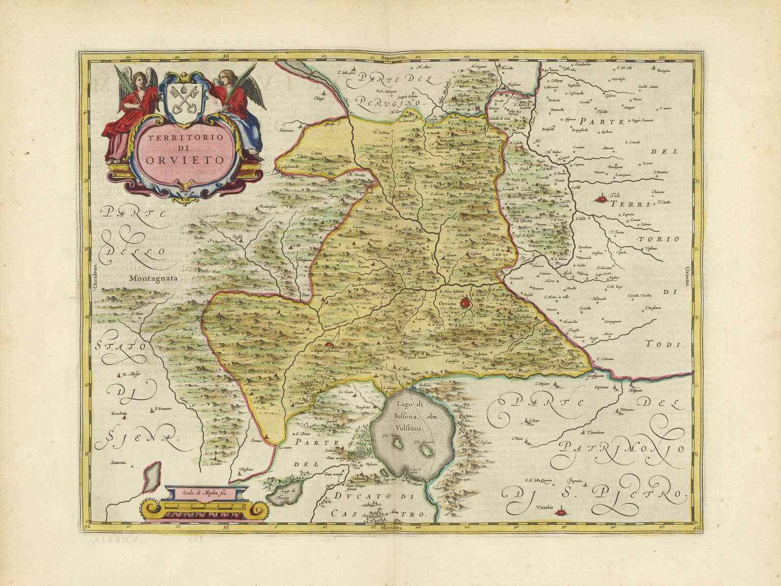 Umbria, Italy | Antique Map – Orvieto, Ficulle, Castel Giorgio for Map of Orvieto Umbria Italy