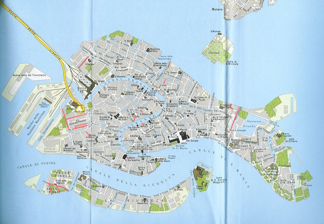 Uncharted Venice – René&amp;#039;S Old Blog with Map Of Venice Canals Italy