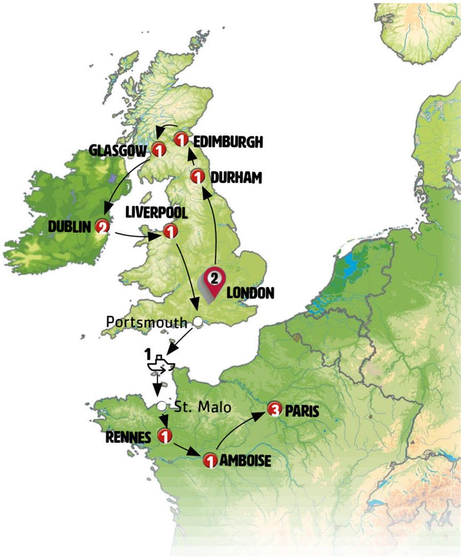 United Kingdom, Ireland And Northern France&amp;#039;25-Uk-Ireland-France intended for Map of France England and Scotland