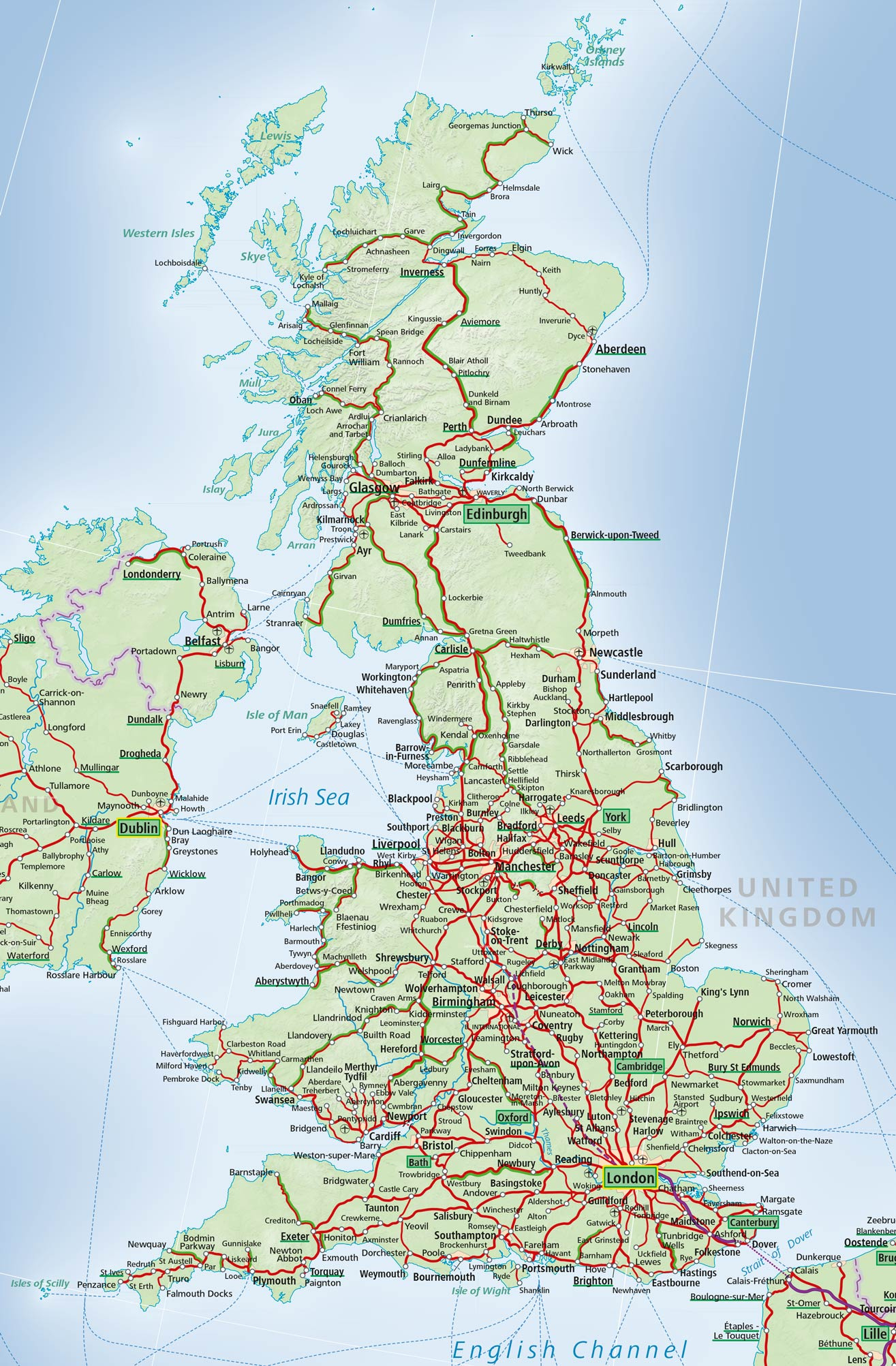 United Kingdom Train Map – Acp Rail pertaining to Train Map Of England And Scotland